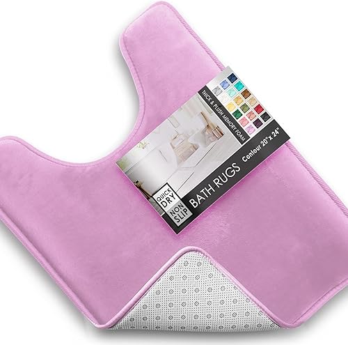Miniatura 23 de Clara Clark - Tapetes para baño de espuma viscoelástica, terciopelo y felpa ultra suave, antideslizantes, lavables a máquina y de secado rápido,