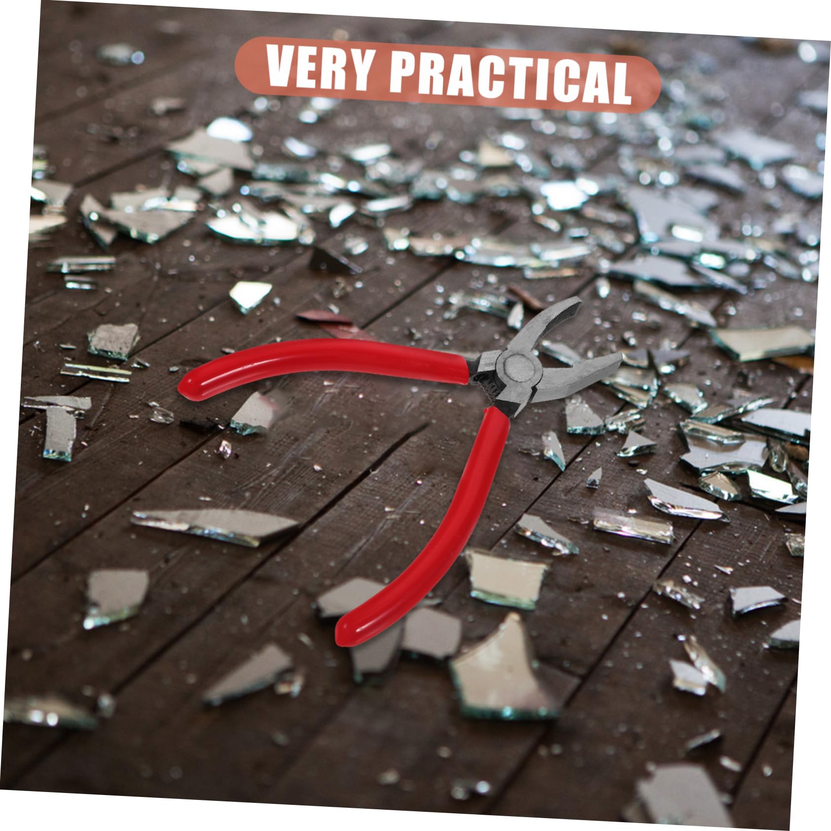 Cabilock Running Pliers with Curved Jaws Heavy Duty Glass Breaking Tool for Stained Glass Mosaics Fusion Projects Reliable Precision Cutting Without Fragments