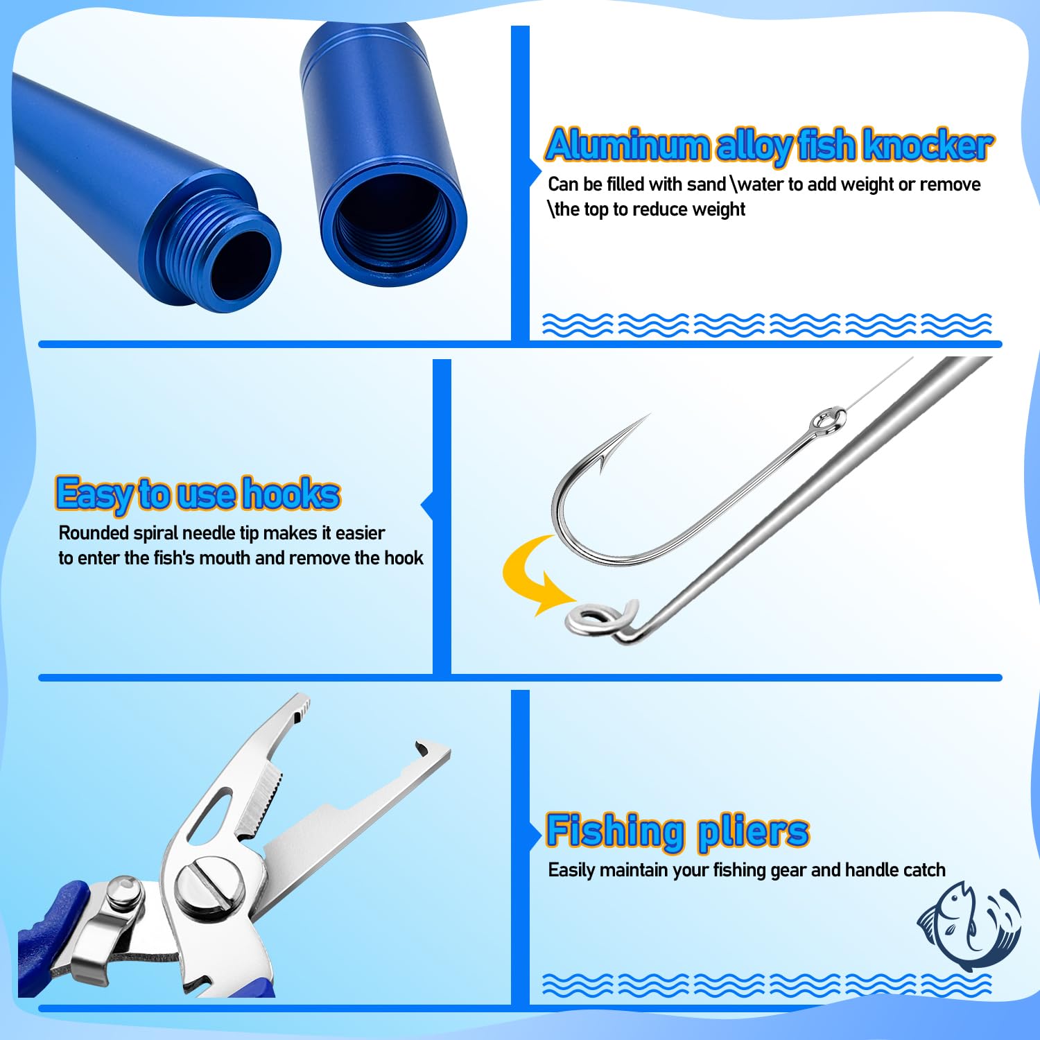 Fishing Tool Kit - Pliers, Hook Remover & Stunner -6