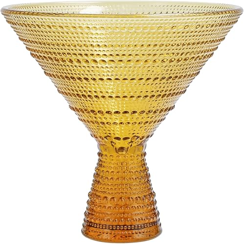 Miniatura 13 de Fortessa Jupiter - Vaso de hobnail con cuentas, 11.5 onzas de Martini (juego de 4), iridiscente