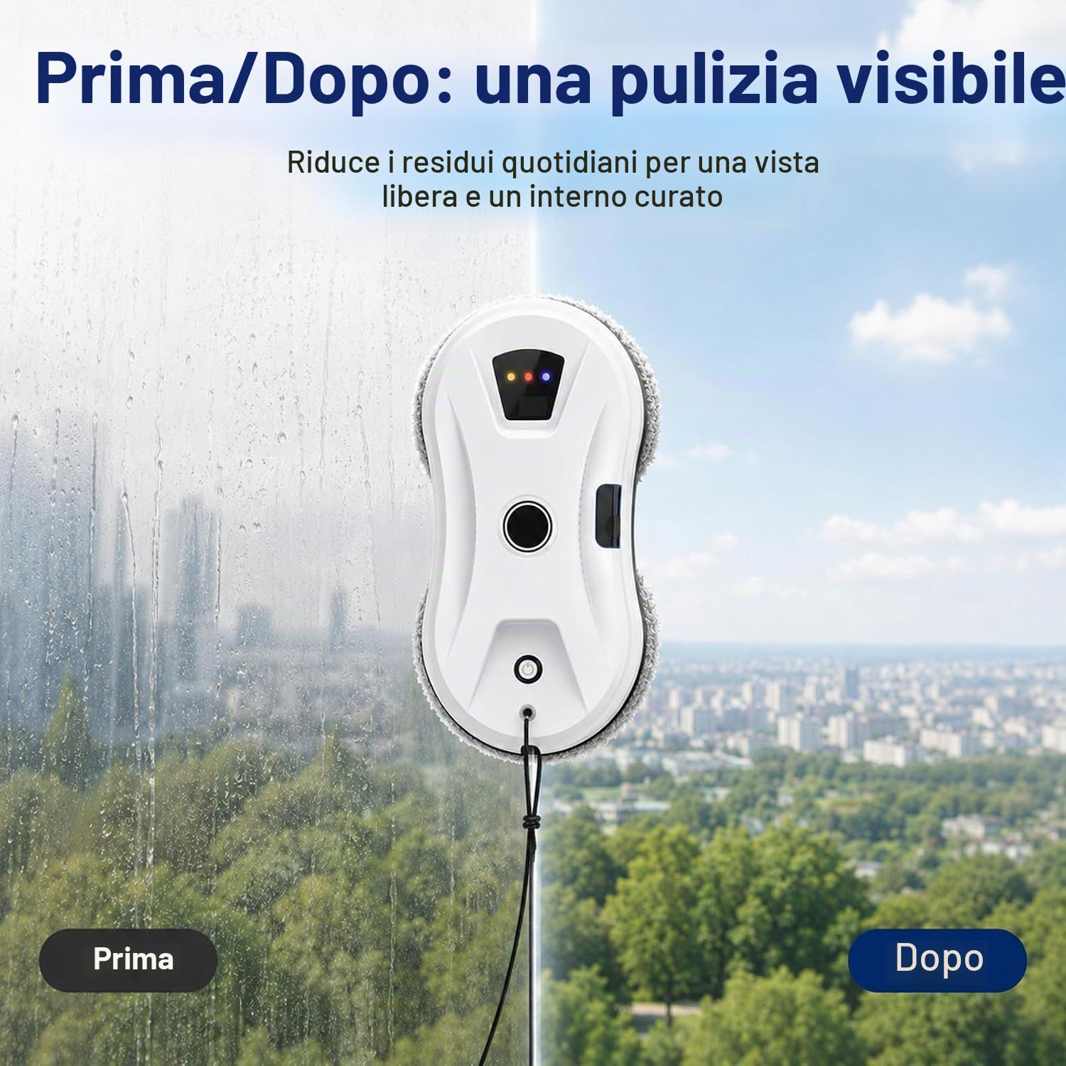 Deedlite RoboClean Lavavetri Osmo – Controllo IA, 3 Modalità Automatiche