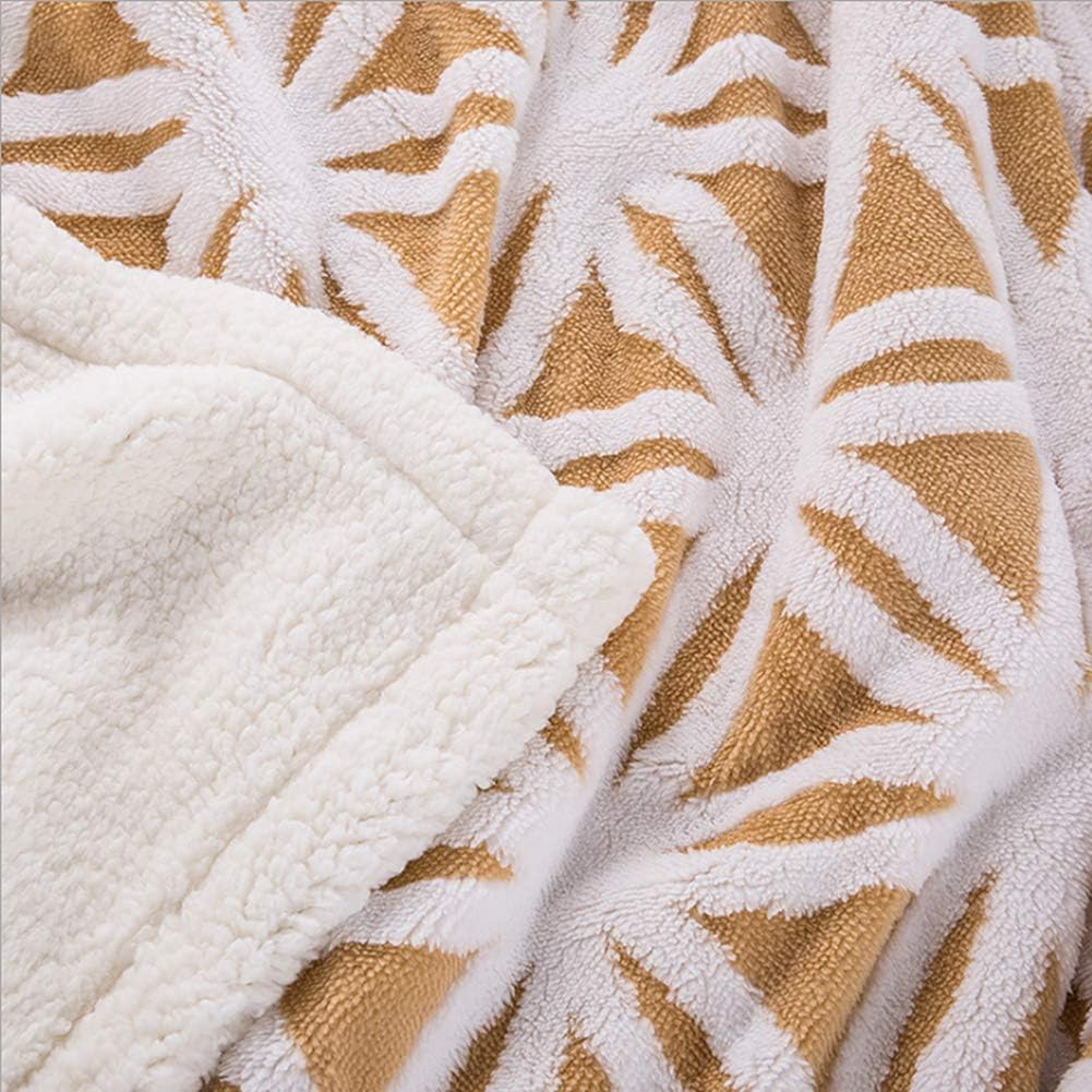 UKELER Yellow Sherpa Fleece Blanket Ultra Plush Lightweight Throw Blankets Cozy Soft Luxury Blanket for Couch Bed 60'' x 50'' - Image 5