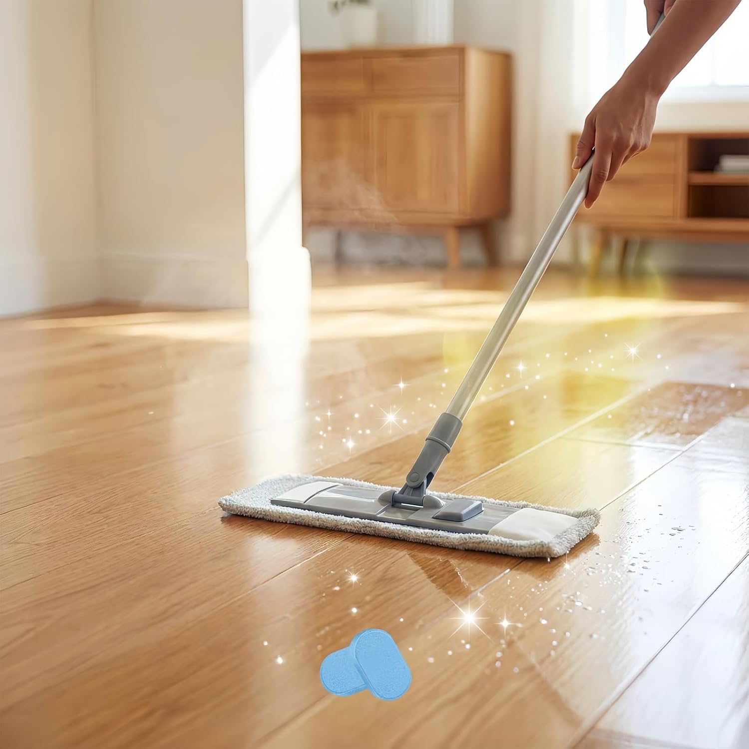 12pcs Floor Cleaner Tablets Hard Floor Cleaner Tablets, Pre-Measured Dissolvable Cleaning Solution for Tile, Vinyl, Hardwood, Fresh Lemon Scent, Compatible with Robot Mops & Wet/Dry Vacuums (12)
