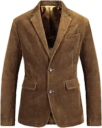 Blazer masculino vintage casual de veludo cotelê