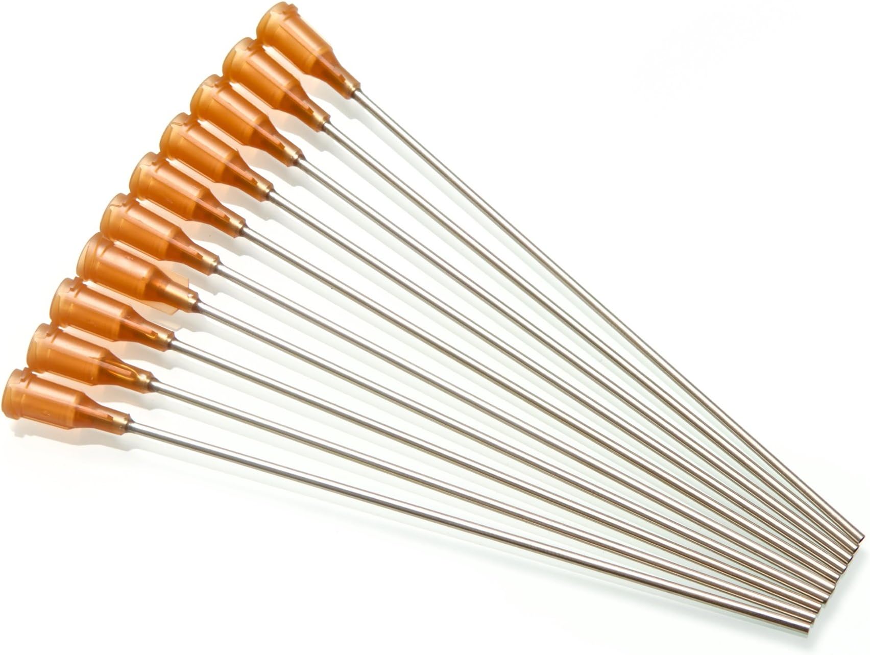 10 Pack - Dispensing Needle 4" - Blunt Tip Luer Lock (15 Gauge, Amber)