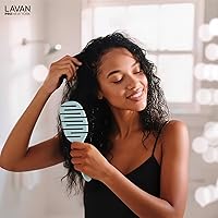 Vista 7 de Cepillo desenredante Flex para el cabello (azul bebé)