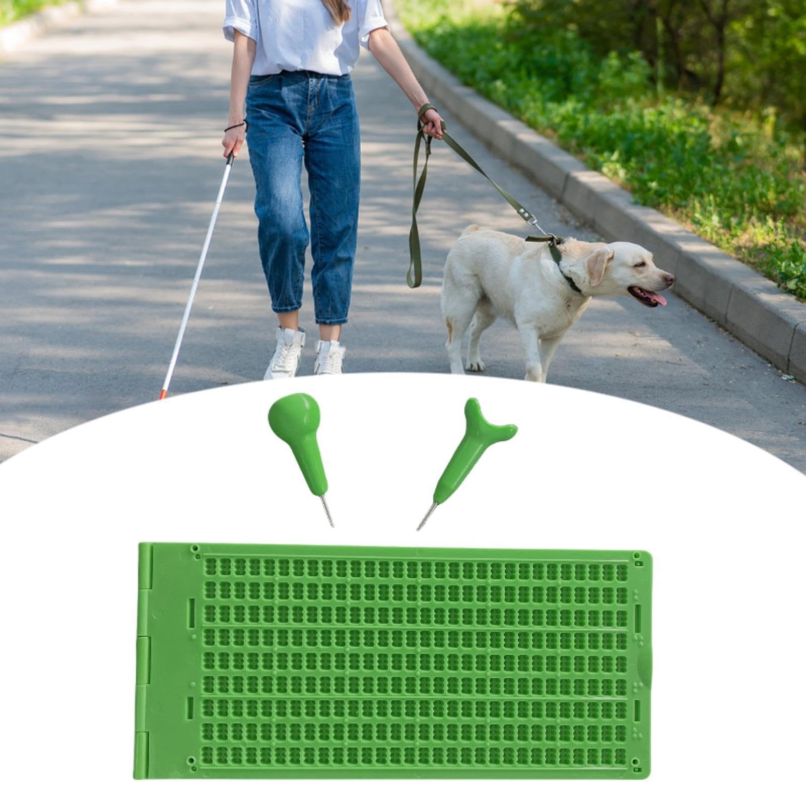 Lavagnetta per Scrittura Braille Lavagnetta Braille E Kit Stilo per Principianti a Casa E a Scuola