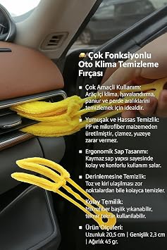 Çok Fonksiyonlu Oto Klima Toz Alma Panjur Perde Temizleme Fırçası cin695sr