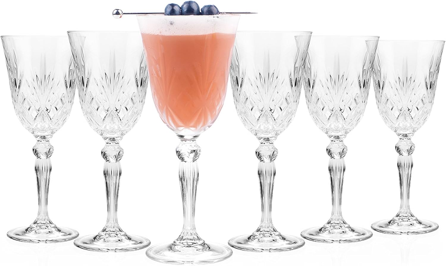 RCR Crystal Melodia Wine Glasses Set of 12 210ml Drinking Glasses