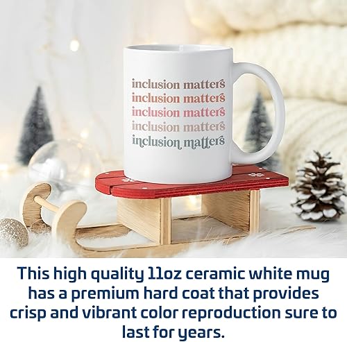 Miniatura 4 de Vinatge Inclusion Matters Positive Diversity Kindness Matter - Taza de café blanca de 11 onzas