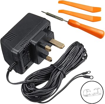 Ring Doorbell Mains Adaptor, Doorbell Transforme - 24V 10M Ring Doorbell Adapter Power for Video DB 2 Pro, with Ring Doorbell Screwdriver and Double Heads Disassemble Crowba, 20PCS Cable Clips