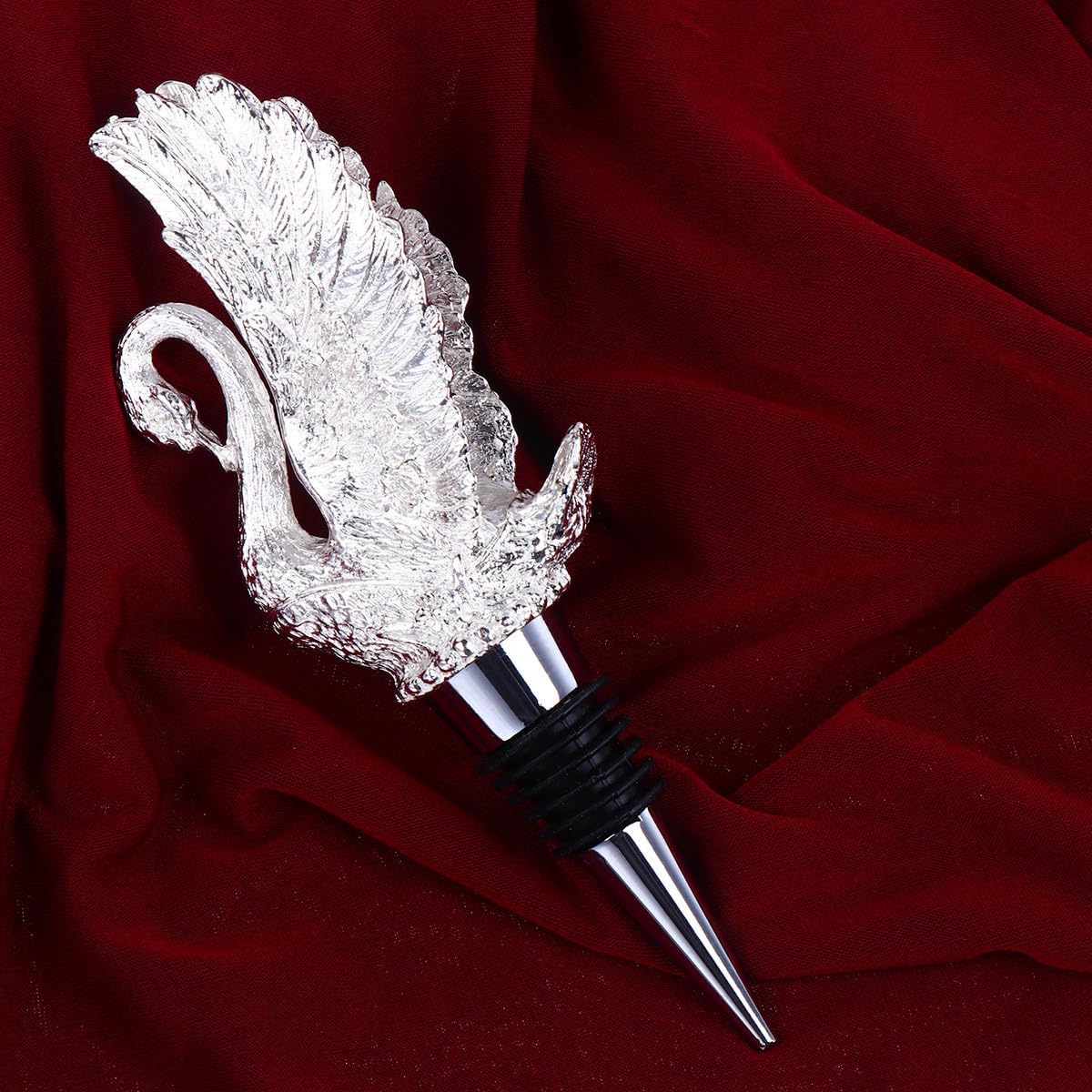 Reusable Wine Bottle Stopper Alloy Silver for Home Bar Parties