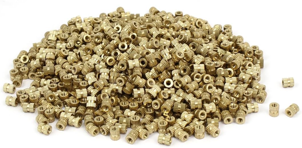 M3x6mmx5.3mm Brass Female Threaded Knurl Insert Embedded Nut Fastener 1000pcs (4eb2570ff35875faa74a1d4e076ad69c)