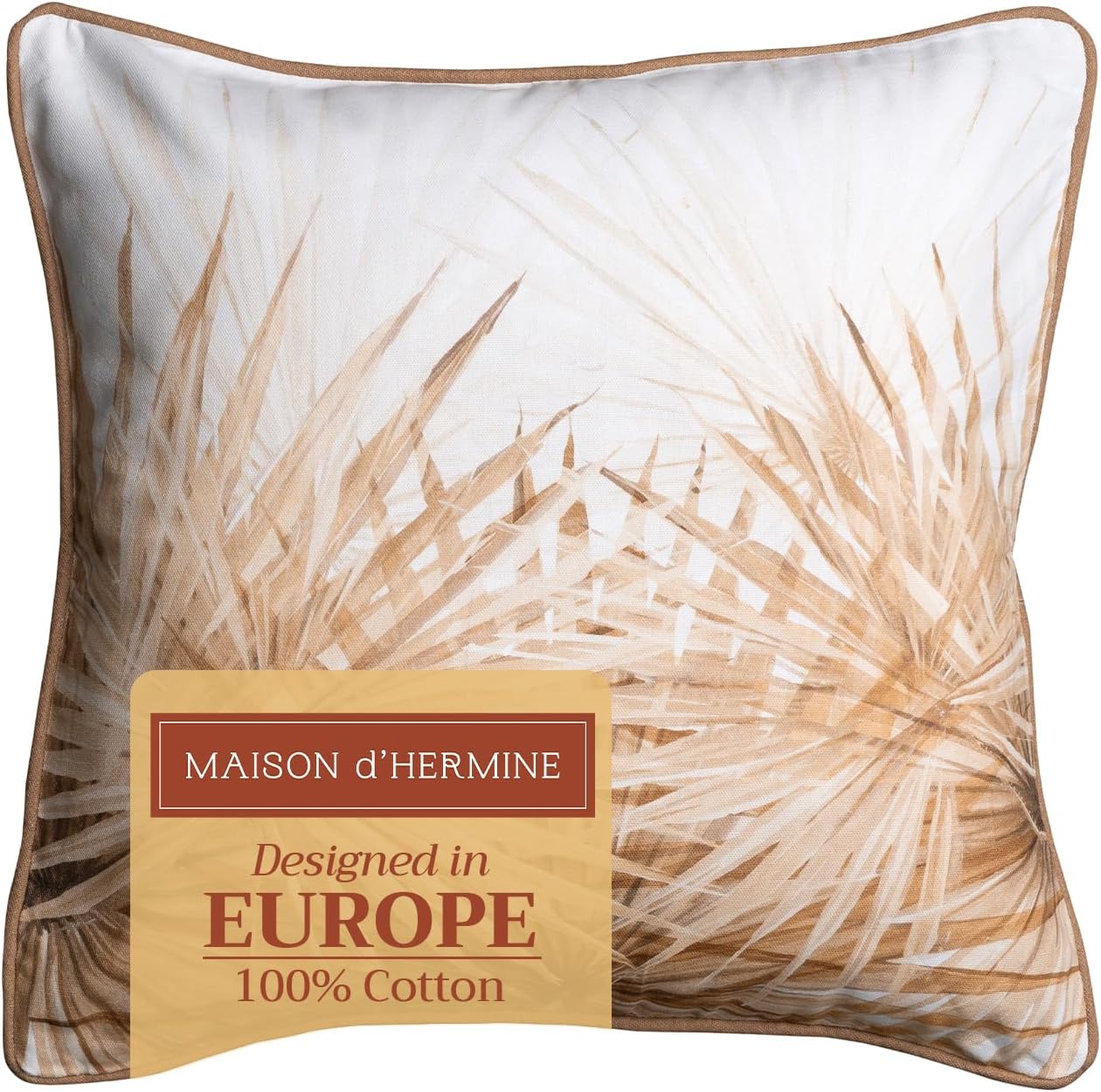 Maison d' Hermine Throw Pillow Covers 100% Cotton (18" x 18" - Pack of 1)