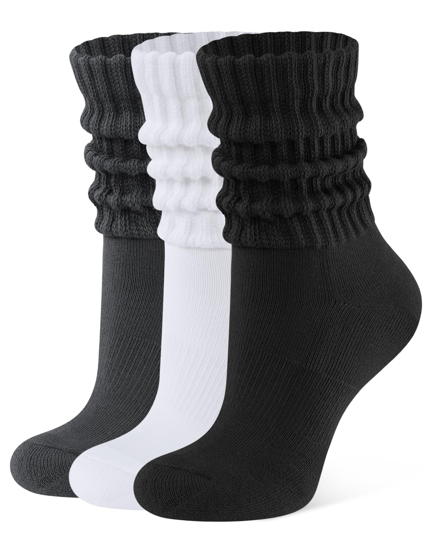 CLOSEMATE Womens Scrunch Crew Socks