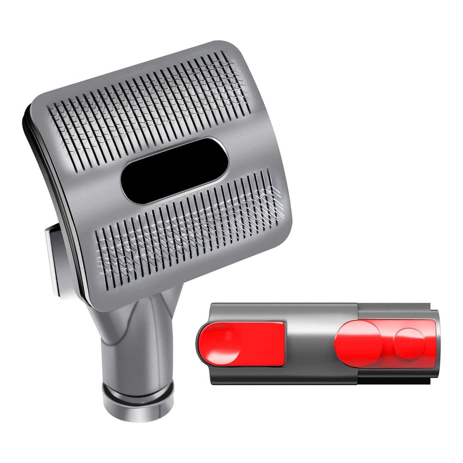 E.LUO Pet Grooming Brush Attachment for V7 V8 V10 V11 – Dog Hair Brush Tool for Shedding Control, Gentle on Medium & Long Haired Dogs & Cats – Vacuum Compatible Grooming Kit (Fits Animal/Fluffy)