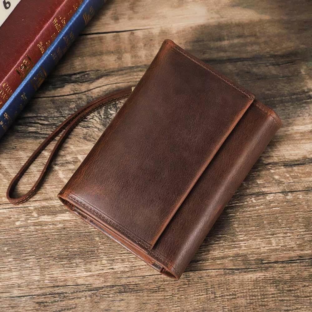 Cowhide Leather Pipes Bag Smoking Accessories Pipe Roll Pouch Tobacco Bag Case