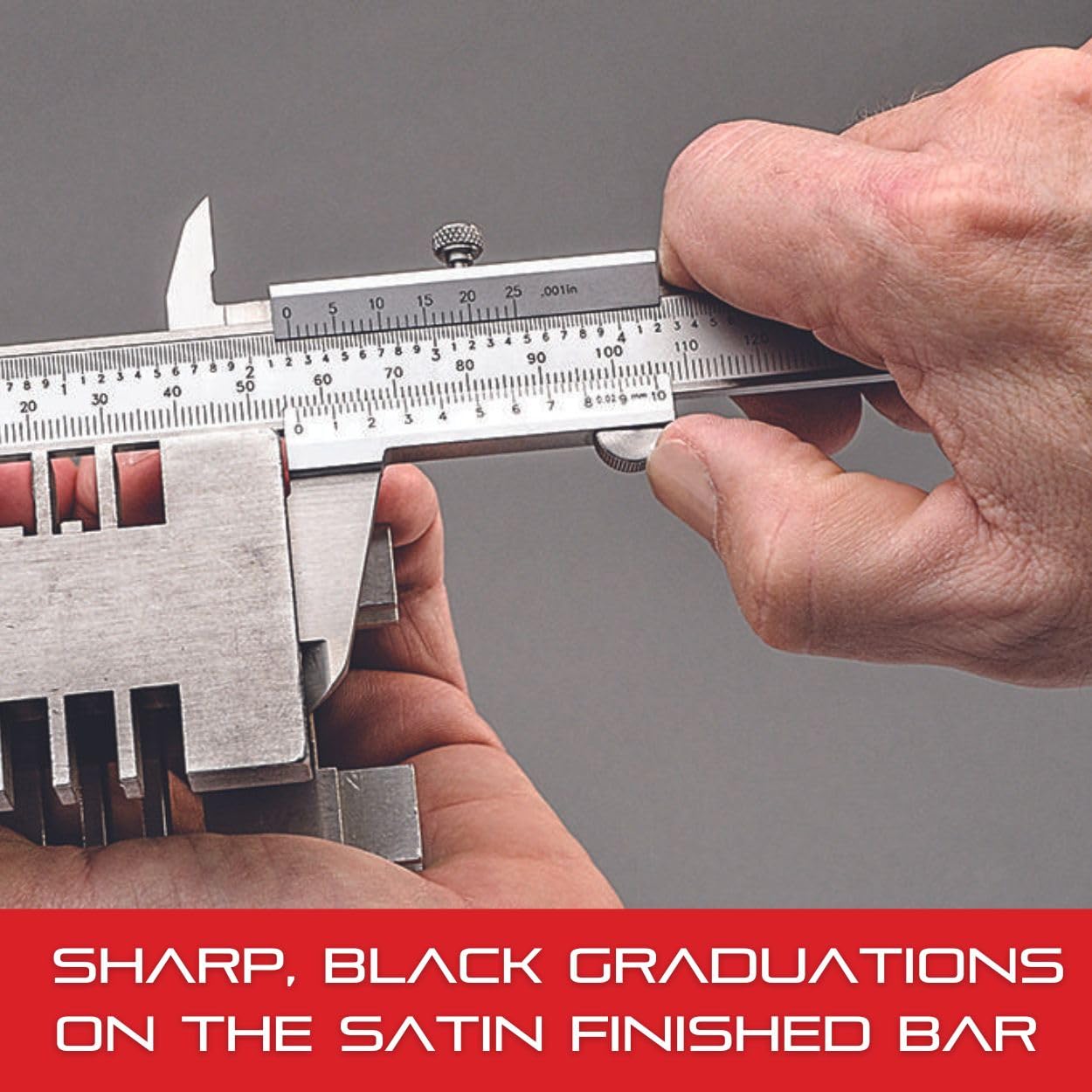 Starrett 123Z-6 W/SLC Vernier Caliper, Steel, Nib Style Jaw, 0-6" Range, +/-0.0005" Accuracy, 0.001" Resolution