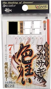 Amazon ささめ針 Sasame ワカサギ色狂い７本鈎 ささめ針 Sasame 完成仕掛け
