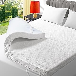 3 Inch Gel Memory Foam Mattress Topper Twin XL Size, Cooling Bed Topper for Comfort Body Support & Pressure Relief with Removable Breathable Soft Cover, CertiPUR-US Certified