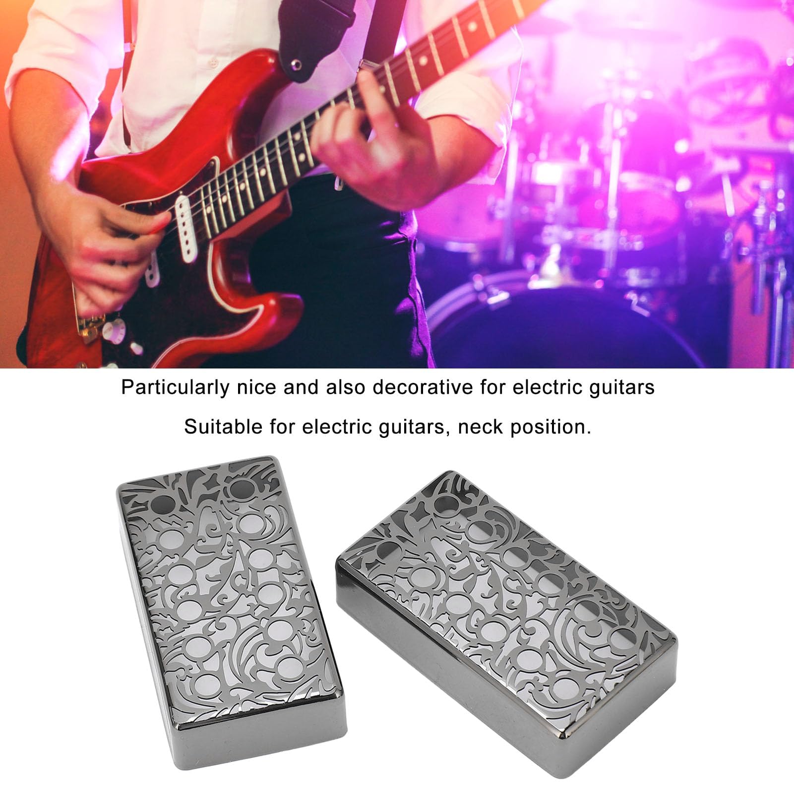 Copri Pickup Humbucker Copri Pickup per Chitarra in Metallo Vintage Parti di Ricambio per Chitarra Elettrica Stile LP a 12 Fori