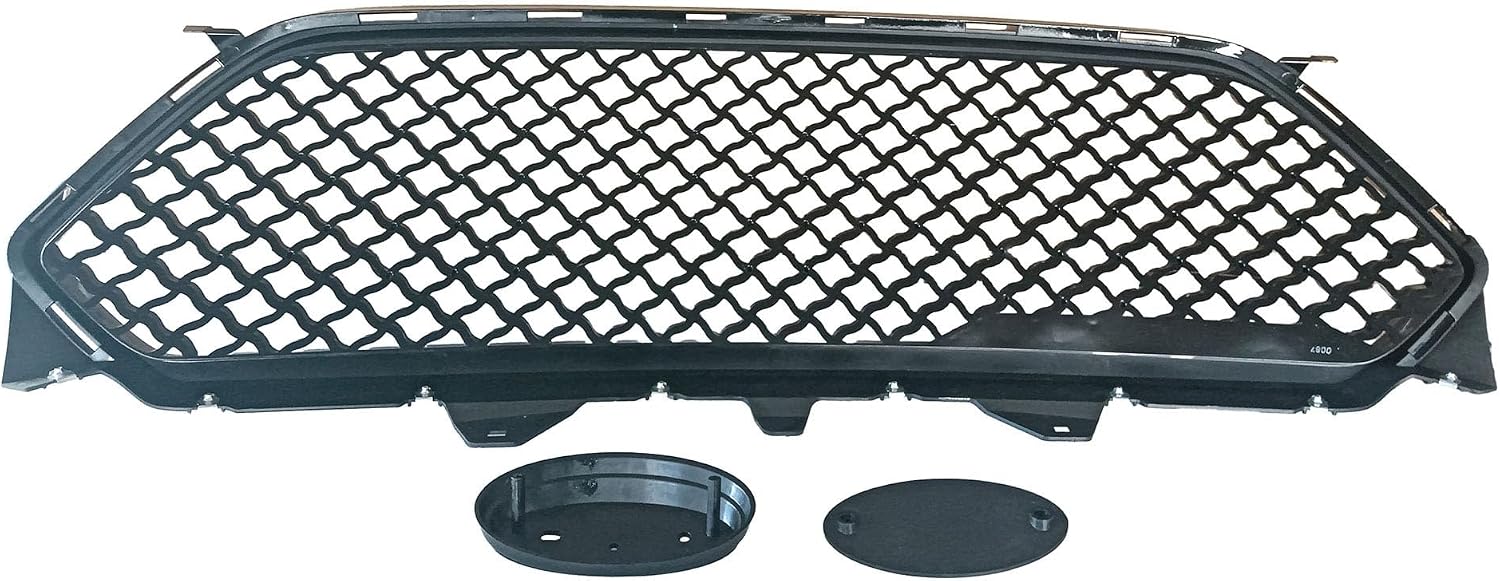 PartsFlow Front Upper Grille Gloss Black Fits 2013 2014 2015 2016 2017 2018 2019 Ford Taurus