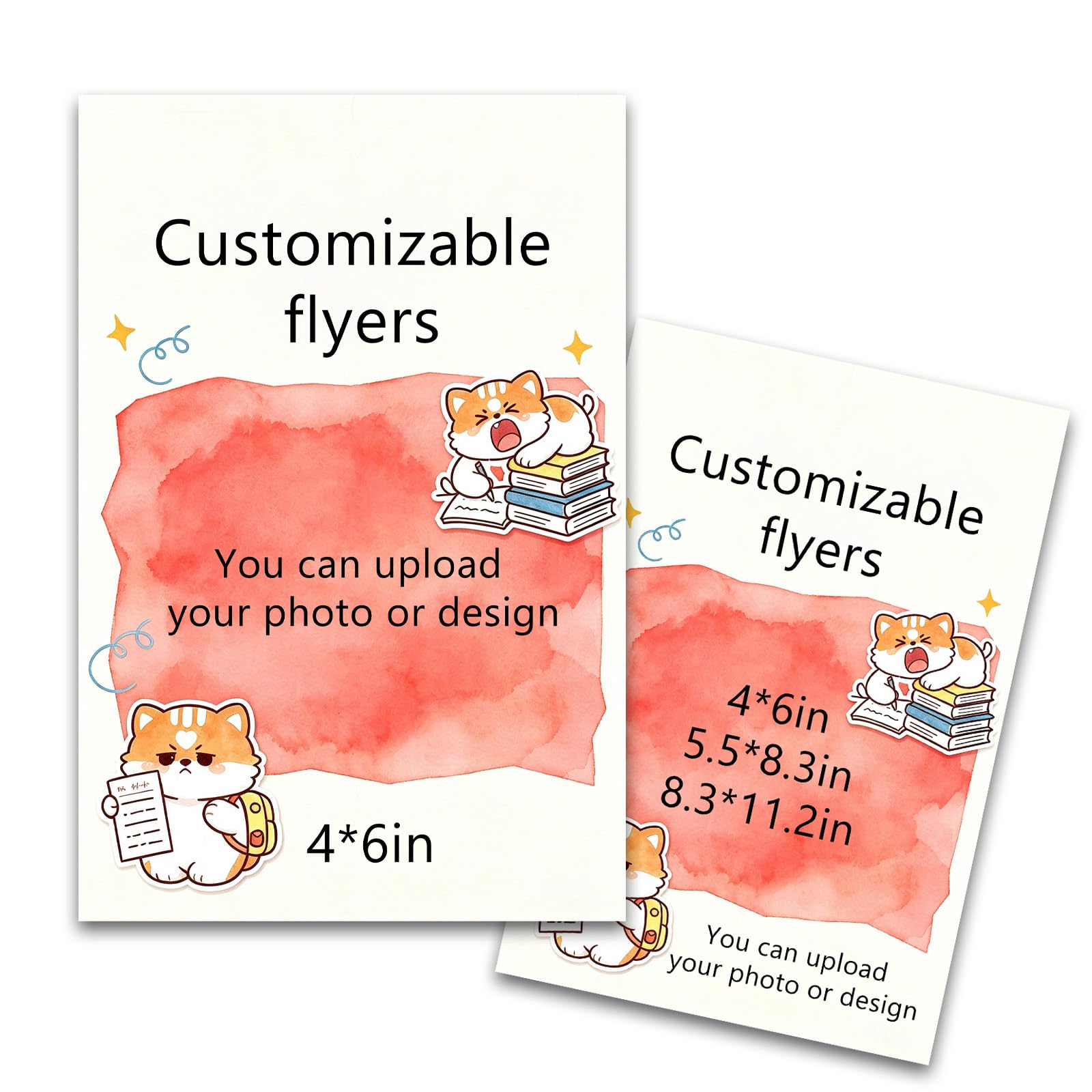 Vacotoriy Custom Flyers Personalised Promotional Business Flyers (4 * 6in)