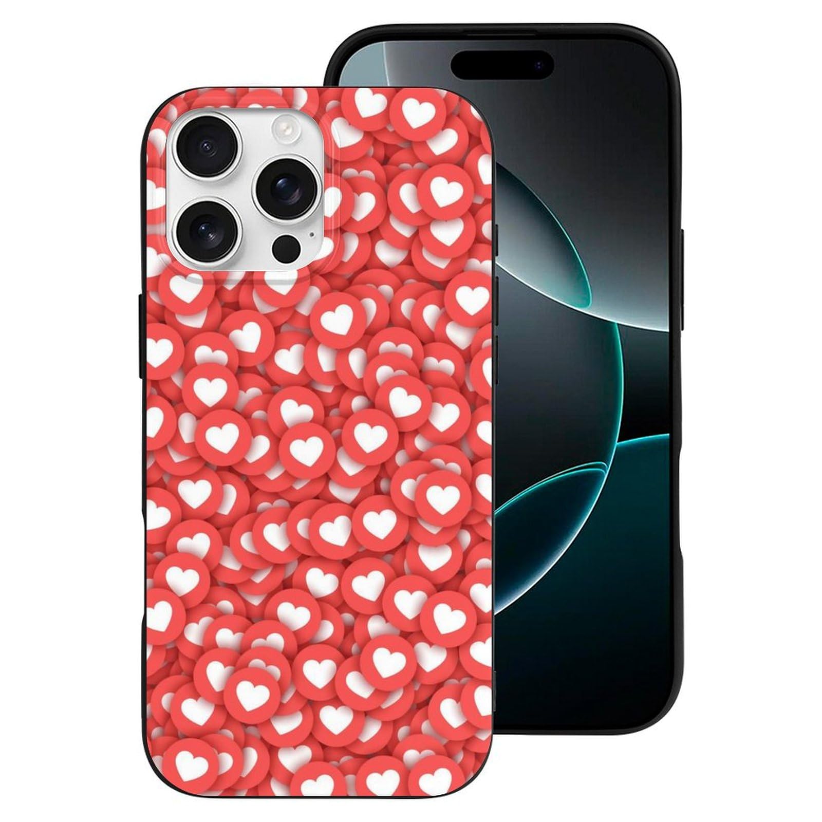 グロウハートケース iPhone 16 Pro用 赤 Amazon.co.jp: iPhone16 ProMax 用 ケース ハート柄 心柄 赤