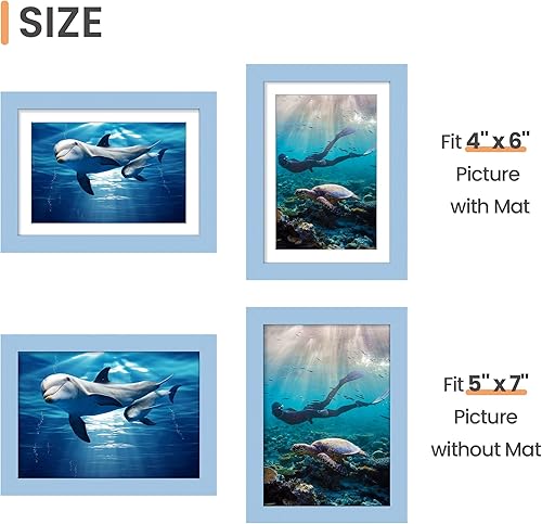 Vista 504 de upsimples - Portarretratos de 8.5 x 11 pulgadas, para fotos de 6 x 8 pulgadas con paspartú o de 8.5 x 11 pulgadas sin paspartú, marcos de fotos