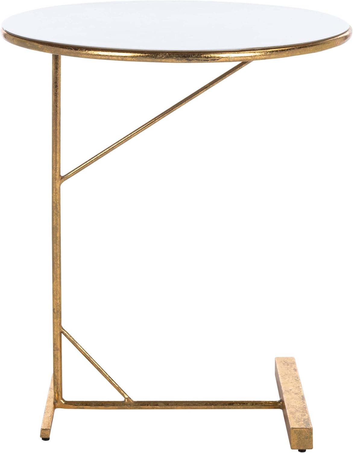 Safavieh Home Sionne White and Gold Round C Table
