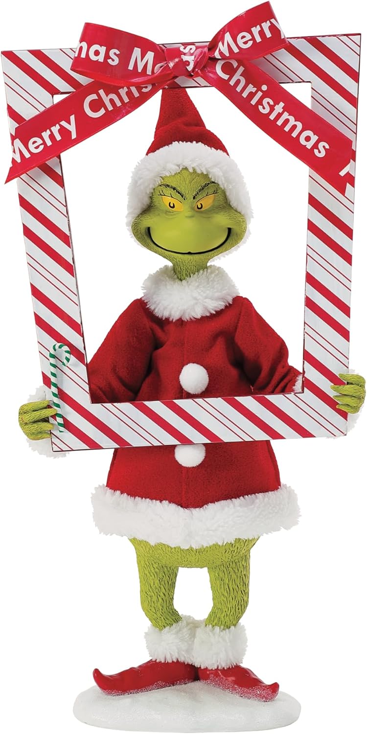 Department 56 Possible Dreams Dr. Seuss The Grinch Picture Perfect Figurine, 15.25 Inch, Multicolor