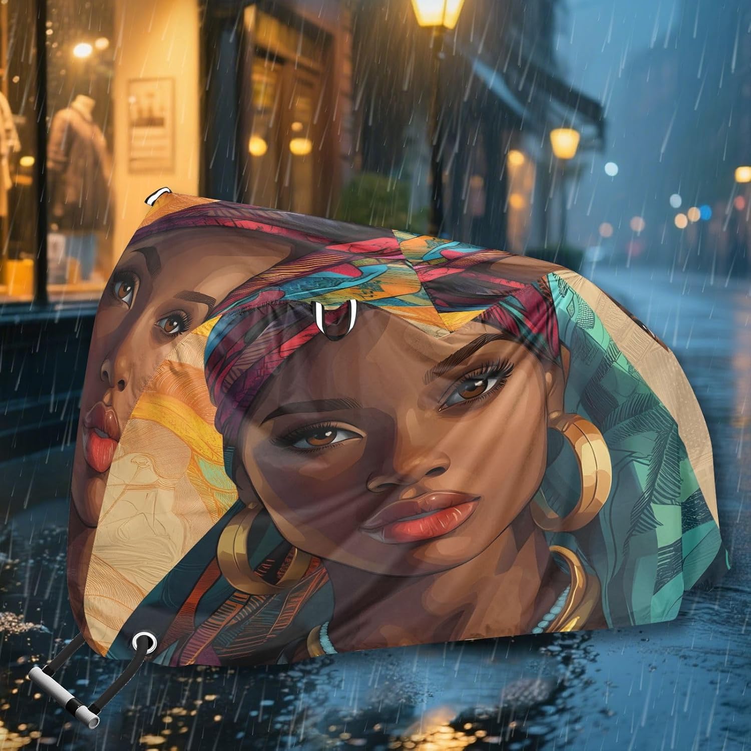 ALAZA African American Woman Ethnic Bike Cover Waterproof Outdoor Ebike Bicycle Covers Tarp Protection for 1/2 Bikes, Sun UV Dust Wind Proof
