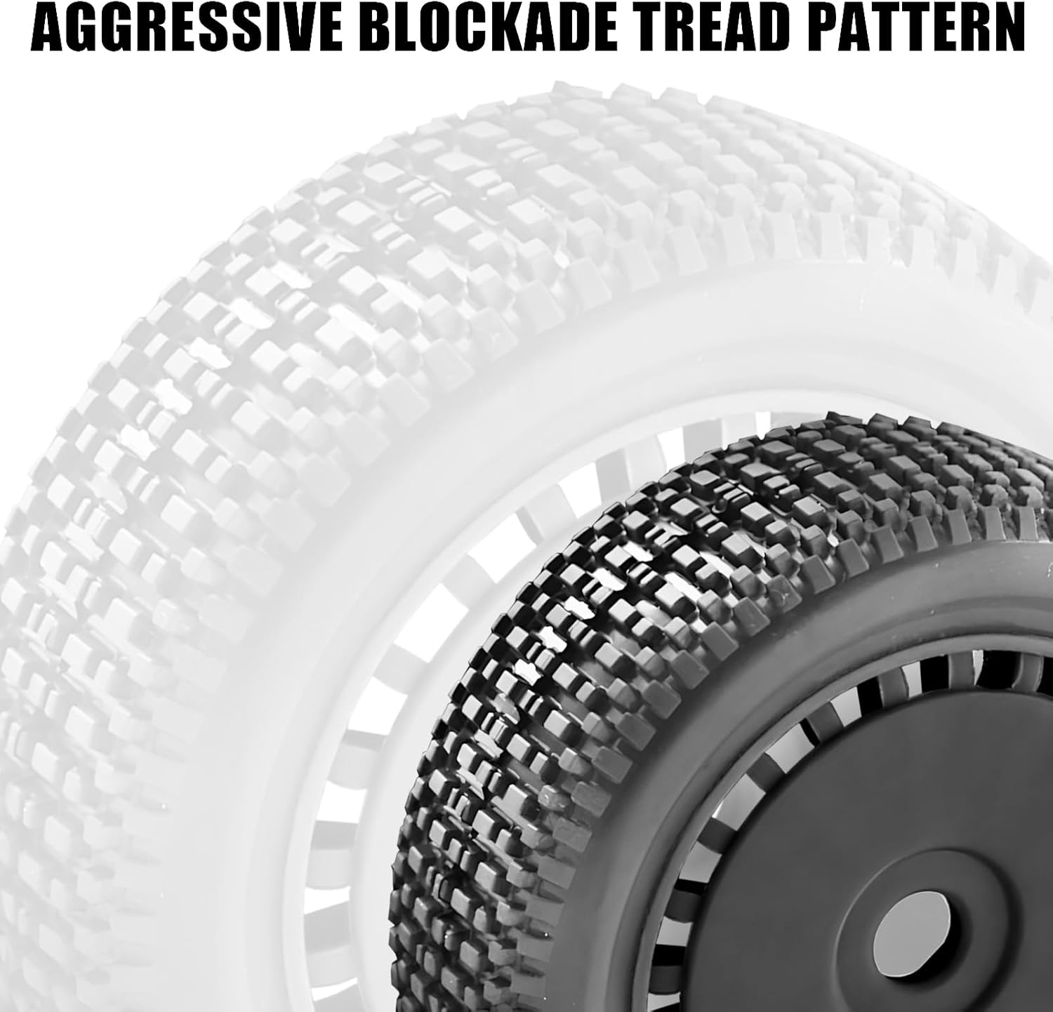 1/8 RC Off-Road Buggy Racing Tires and Wheels 17mm Hex RC Tires with Foam Inserts for ARRMA 1/8 Typhon 3S/6S Losi 8IGHT HSP Hyper HongNor FS Racing KYOSHO MP10 MP9 MP9e Neo.(4PCS/Set)