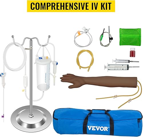 Miniatura 6 de VEVOR Kit de práctica IV Kit de práctica de flebotomía con piel oscura, kit de práctica de venipuntura, kit de aprendizaje de habilidades