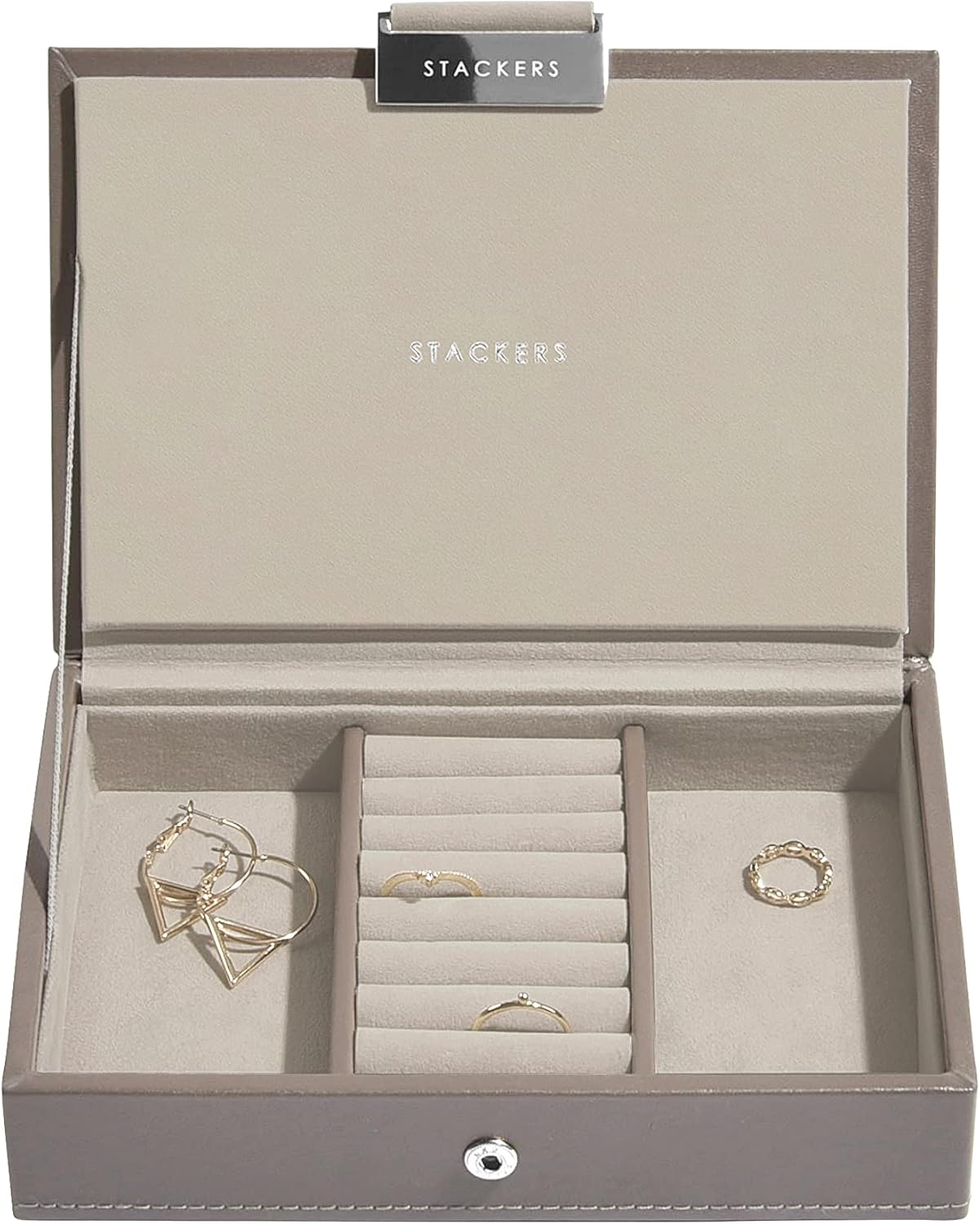 Stackers Mink Supersize sieradendoosje horloge accessoire laag Stackers Mink Supersize sieradendoosje horloge accessoire laag