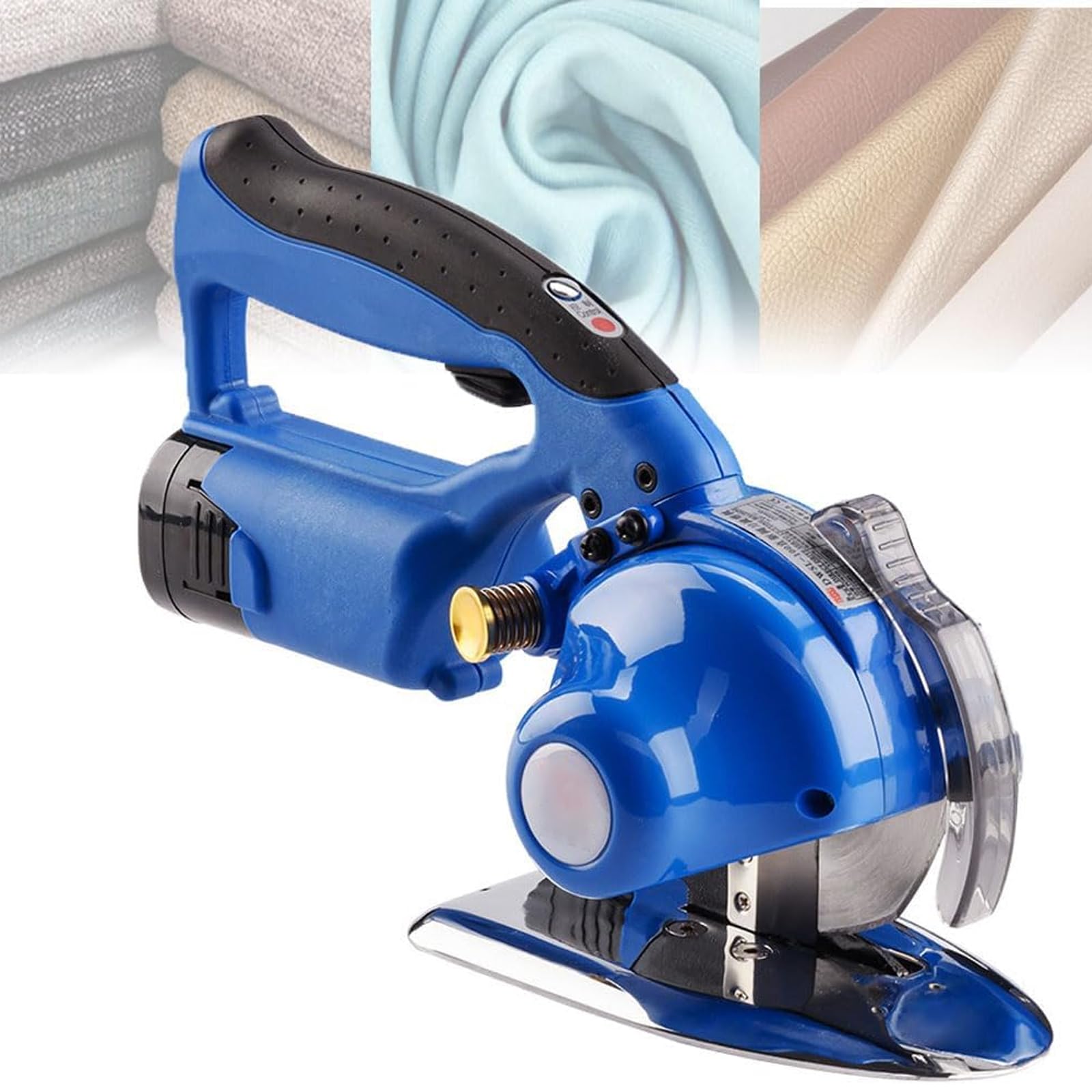 Coupe-tissu Électrique 110 Mm, Machine De Découpe De Tissu Sans Fil Avec 2 Batteries De 2500 Mah, Coupe-tissu Rotatif Électrique À 5 Vitesses Réglables, Avec Éclairage Led, Verrouillage Enfant Et