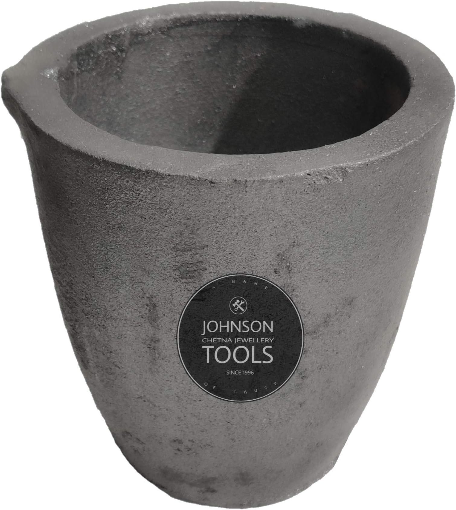 Johnson Tools Clay Graphite Crucible Pot 2no (3kg Capacity) for High Temperature Melting, Casting Refining Gold, Silver, Copper, Brass and Aluminium Metal - Electric or Gas Furnace