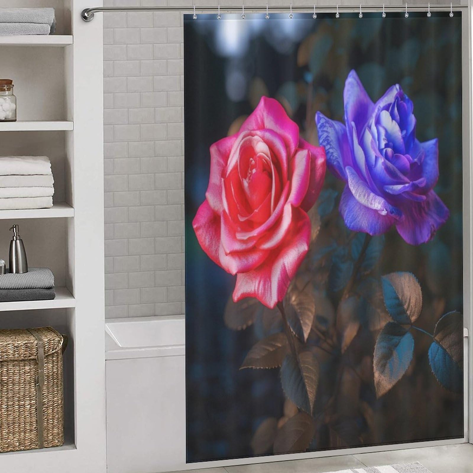 Rideau de douche rose imperméable de haute qualité pour sublimer votre salle de bain 152x183cm
