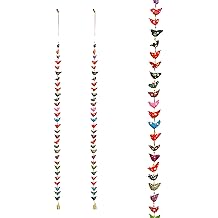 Set of 2 Indian Door Hanging 30 Fabric Birds Tota String with Bell Festival Christmas Decoration for Home Office Wall Bedroom Room Home D&eacute;cor New year Gifting Ideas (Size:- 48" / 4 Feet's Approx.)