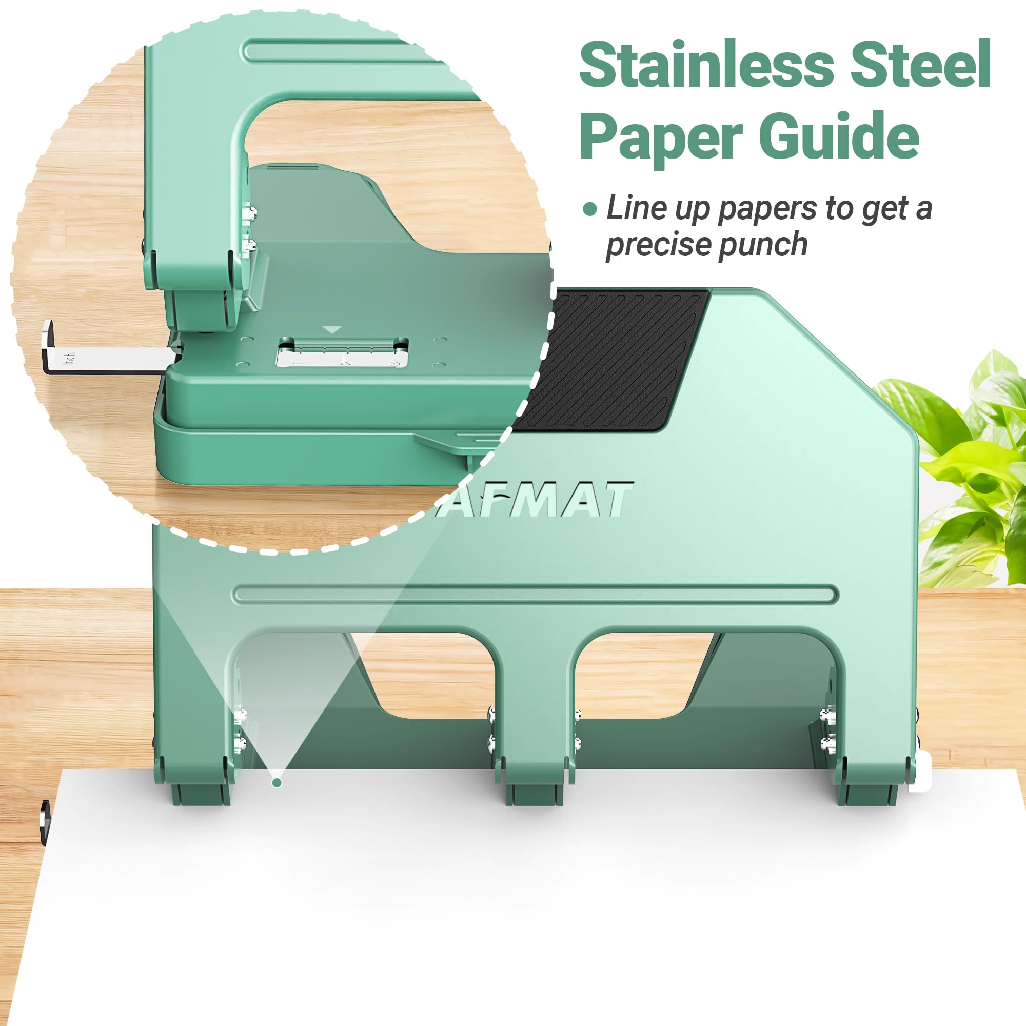 AFMAT Heavy Duty 3 Hole Punch - 10,000+ Uses -5