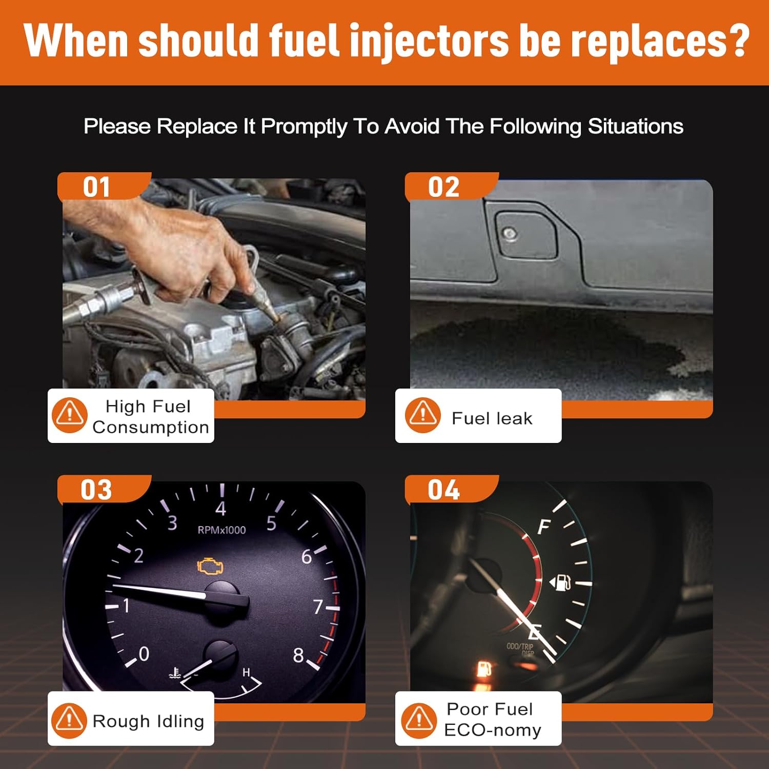 2320979085 Fuel Injectors 4PCS for Toyota Tacoma 1995-2000 L4 2.4L Replace# FJ376 842-12261 84212261 23209-75040