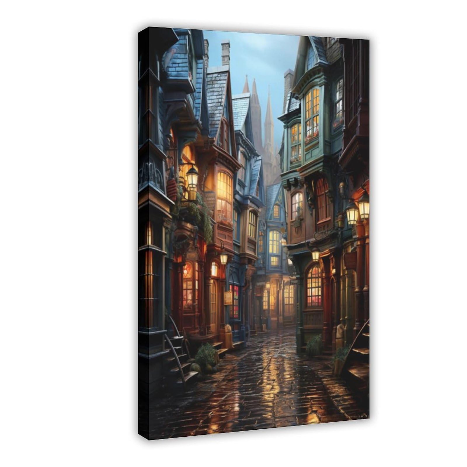 Bareronor Magic Street Poster Canvas Poster Bedroom Decor Landscape Office Room Decor Gift 24" L X 36" W