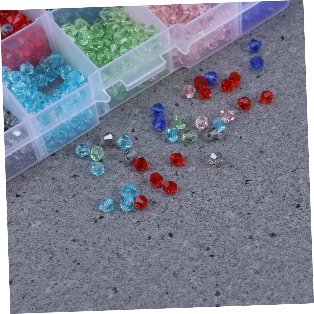 TEHAUX 3000stücke Farben Rhombus Glasperlen Mit Aufbewahrungsbox Für Schmuckherstellung Bastelbedarf Für Armbänder Und Halsketten