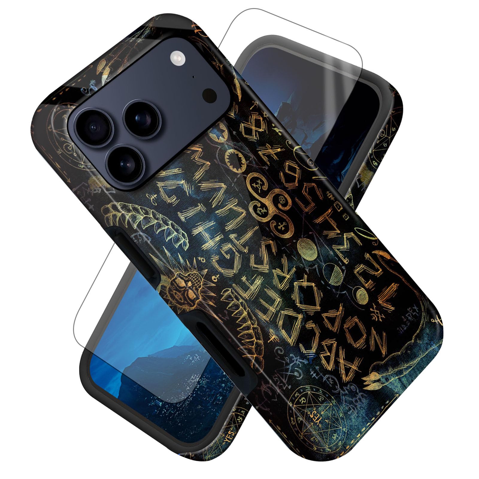 FUYOCWE for iPhone 17 Pro Max Case,Spirit Ouija Board Goth Skull