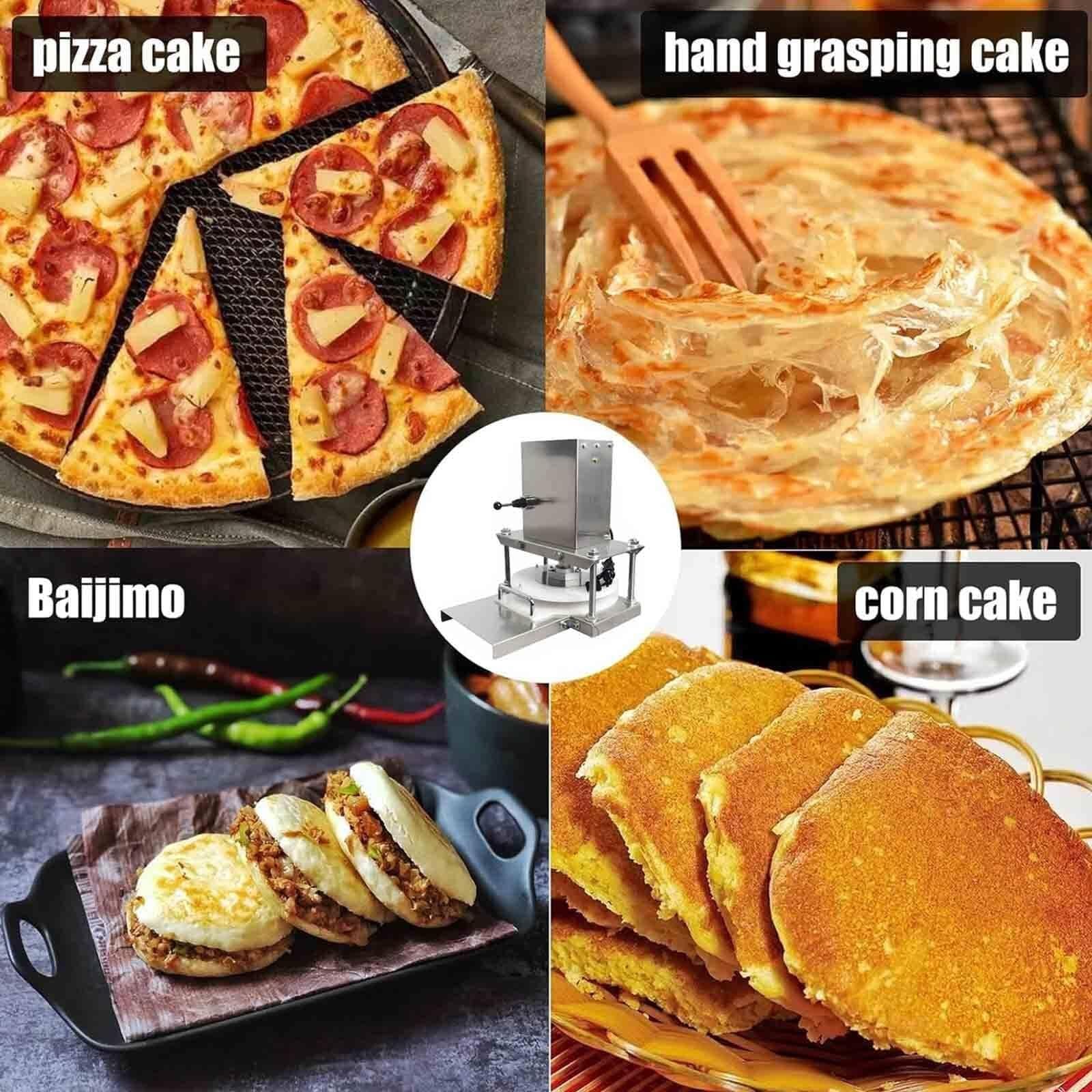 Pressa elettrica for pasta for pizza, pressa for pasticceria manuale for uso domestico, pressa for crosta di pizza commerciale con piastra in acciaio inossidabile for fare la pizza
