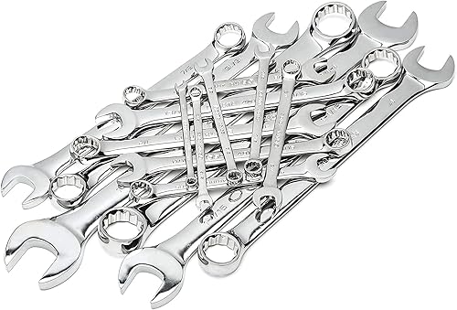 Miniatura 5 de SATA - ST09021SJ - Juego de llaves inglesas combinadas SAE, con exhibidor, totalmente de cromo pulido, de 14 a 78 pulgadas.