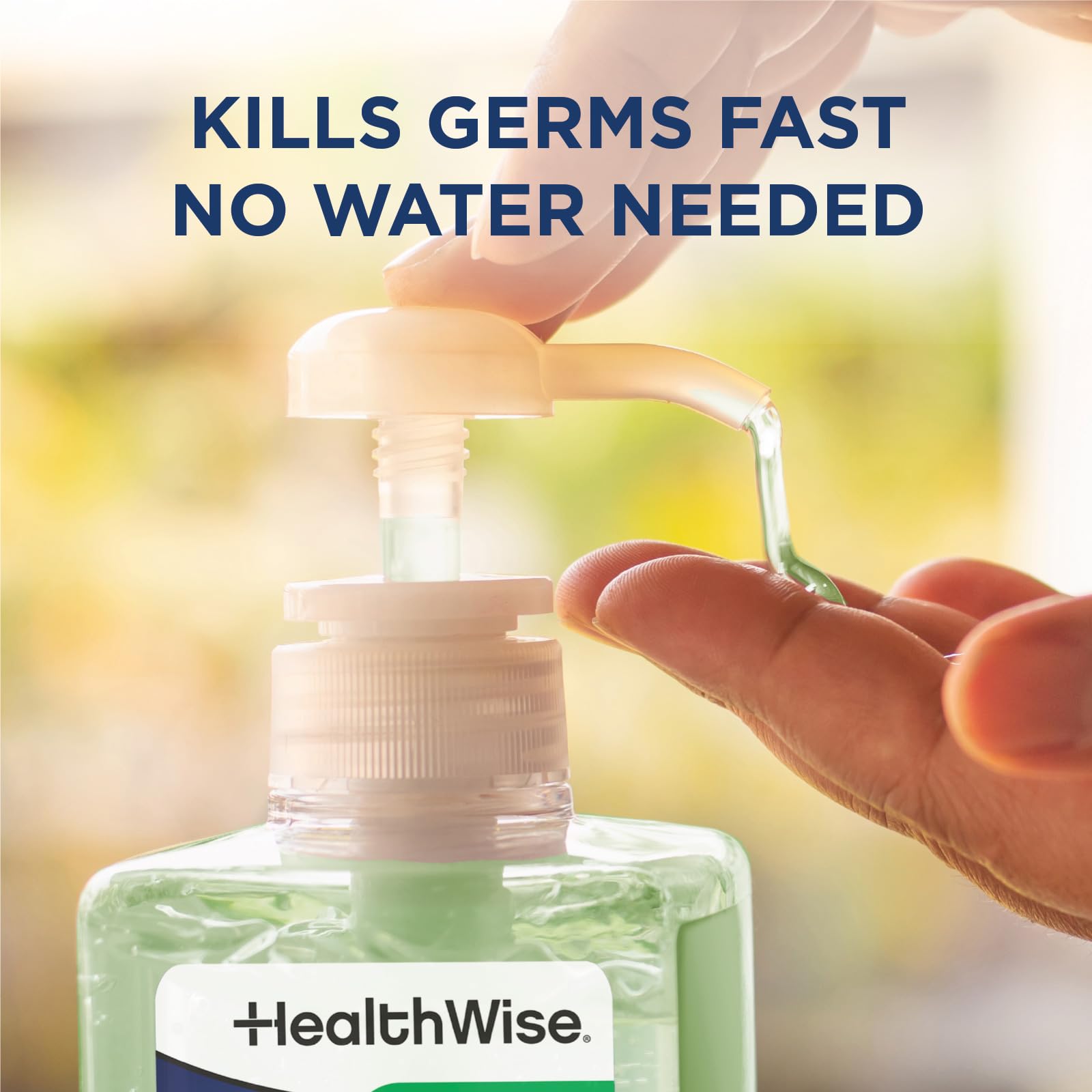 Amazon.com: HealthWise Hand Sanitizer | Aloe & Vitamin E | 12 oz (354 mL) |  Fresh Aloe Scent | 62% Antiseptic Alcohol : Health & Household