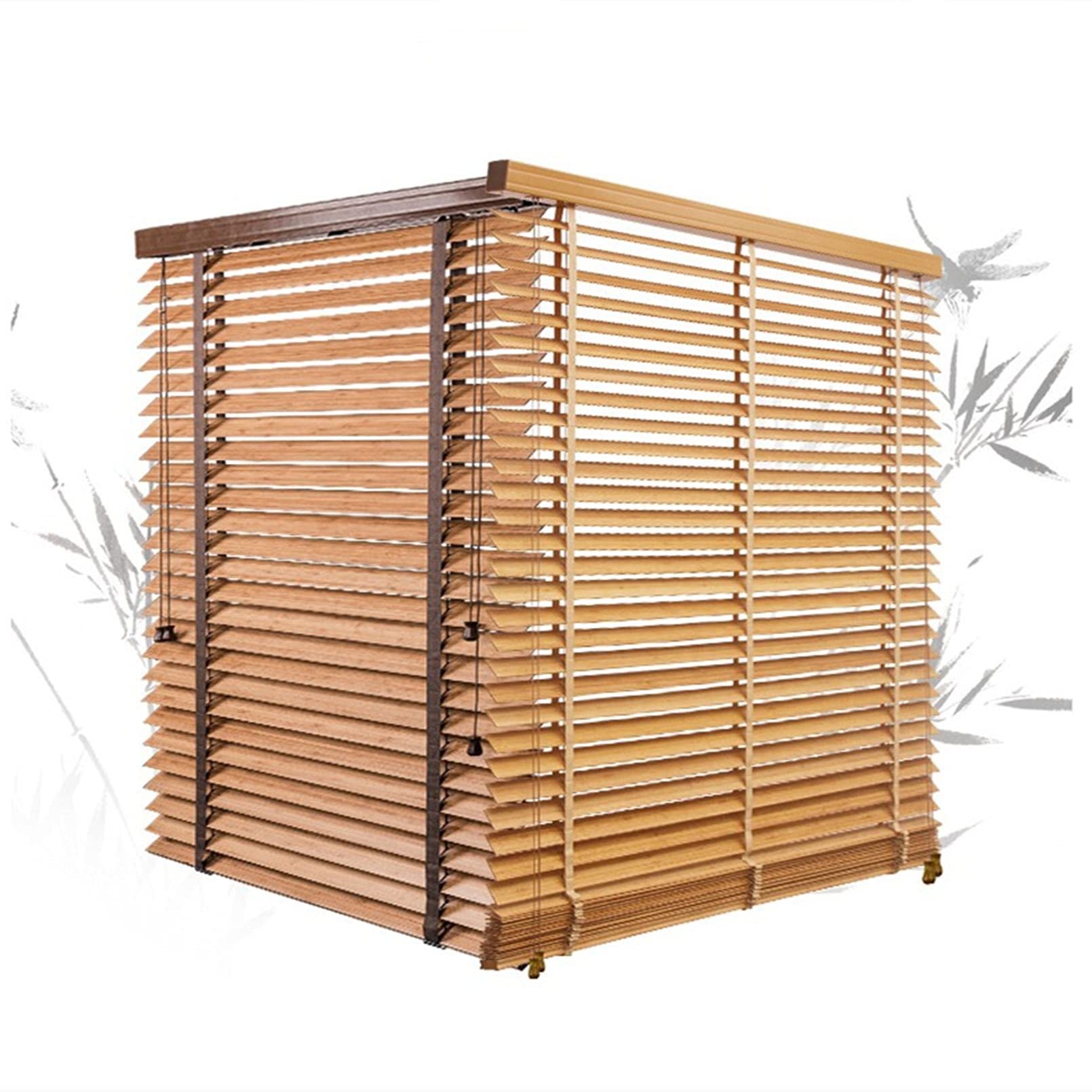 Bambus-Jalousien aus Holz für Zuhause und Büro, verstellbare Rollos (80 x 170 cm), perfekte Sichtschutz, natürliche Holzfarbe, ideal für Wohnzimmer und Arbeitszimmer