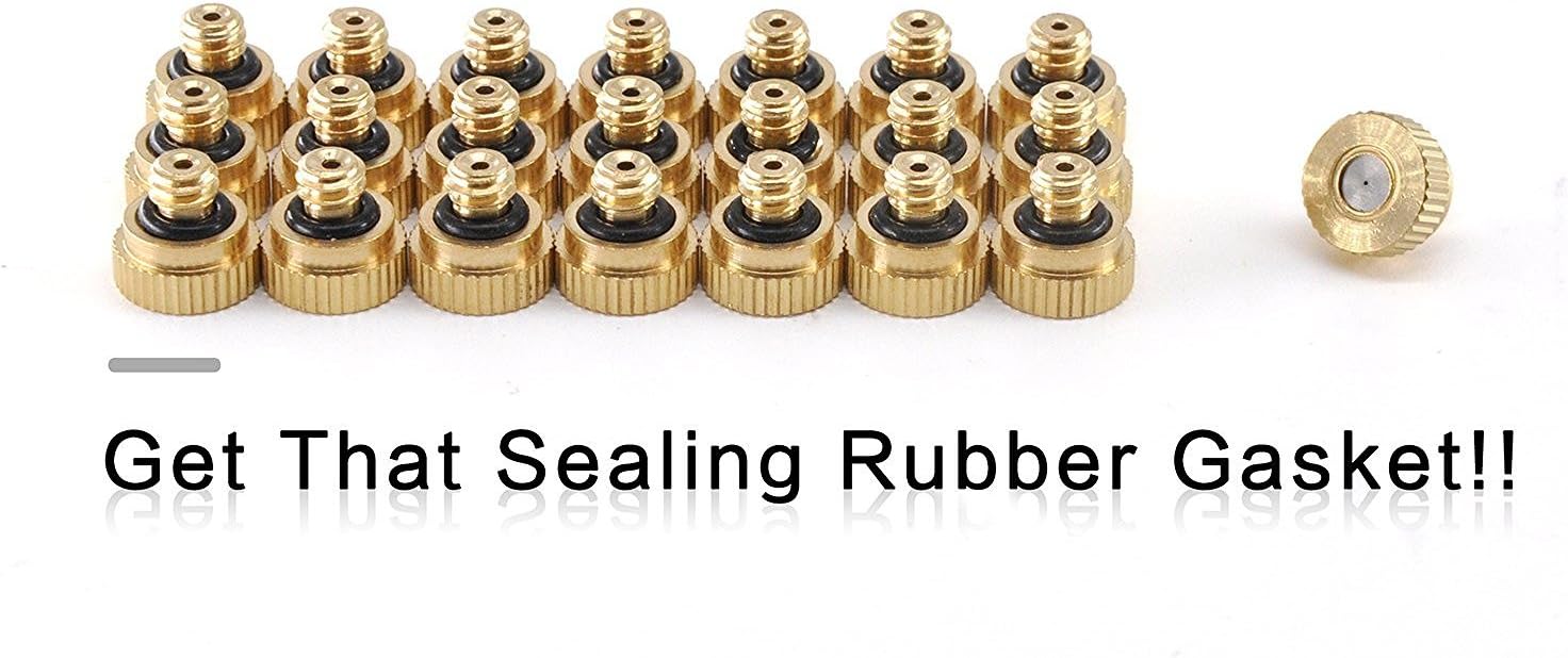 Buy Aootech Brass Misting Nozzles For Outdoor Cooling System 22 Pcs 0 012 Orifice 0 3 Mm 10 24 Unc Online In Indonesia B01k40rffi