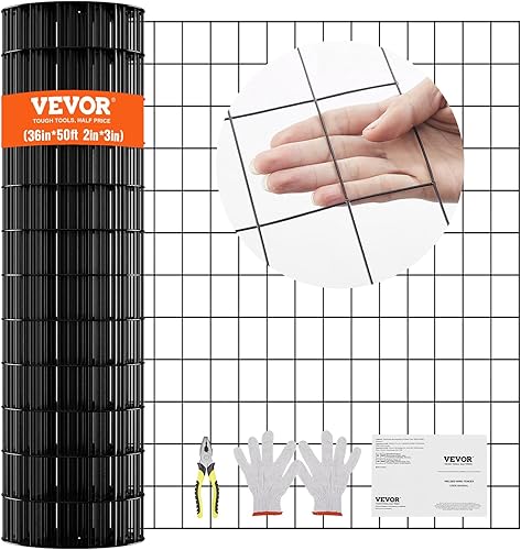 Miniatura 33 de VEVOR Paño de hardware, tamaño de malla de 48 pulgadas x 50 pies y 1 x 1 pulgada, alambre soldado de calibre 16 recubierto de vinilo de acero